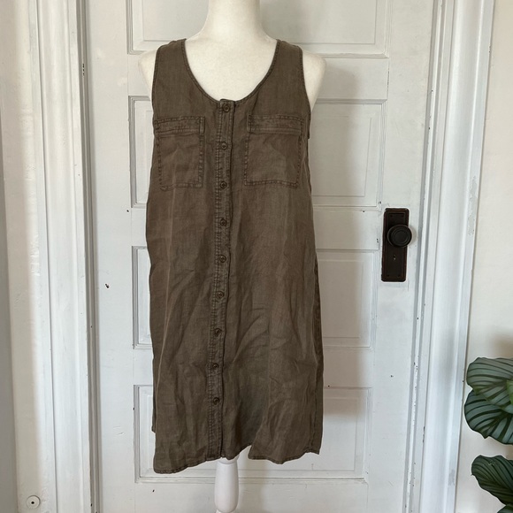 Nicole Miller | NWT 100% Linen Tank Dress - Picture 1 of 8